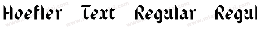 Hoefler Text Regular Regular字体转换